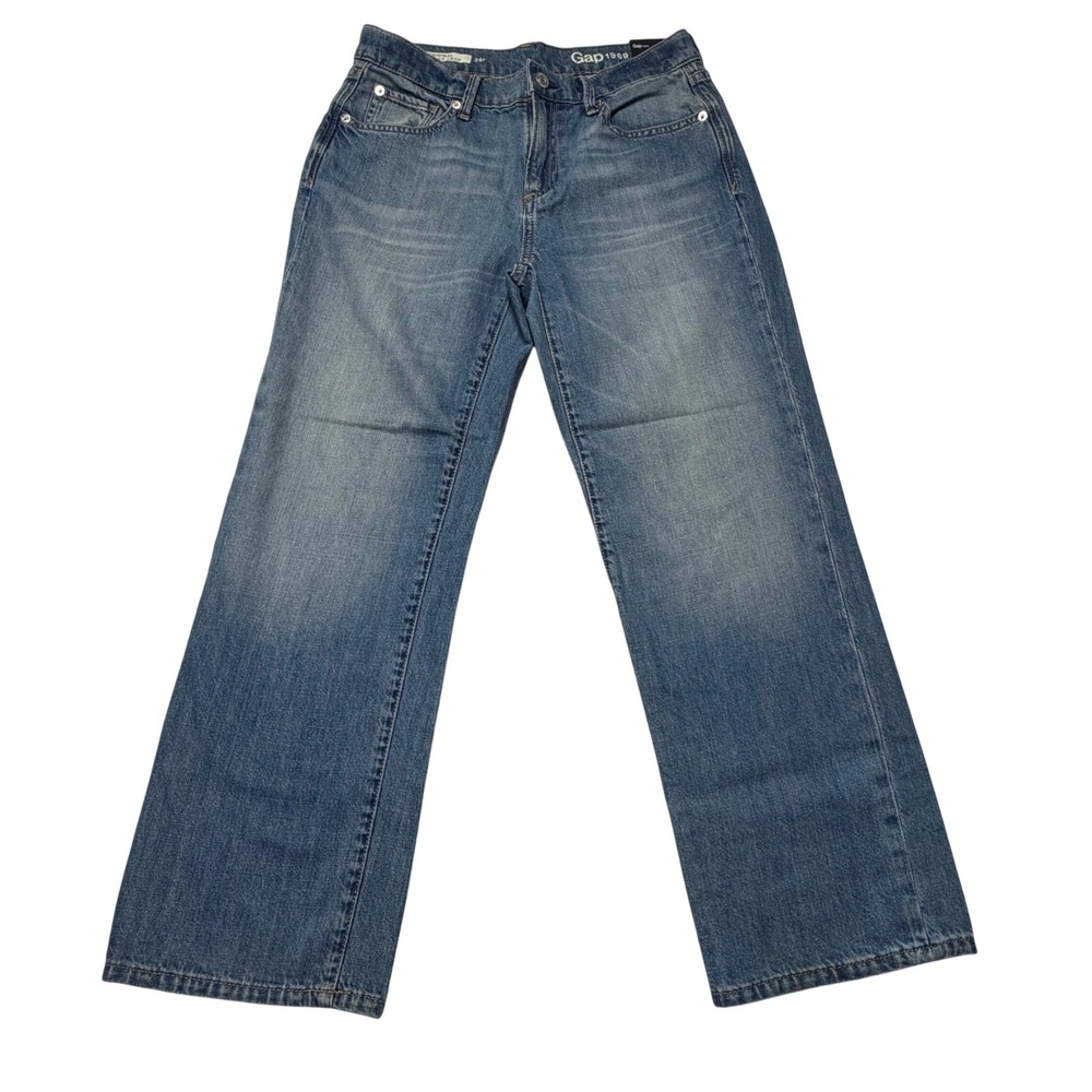 Gap 1969 Original Wide Leg Crop Jeans Light Indigo Mid Rise 26 Regular NWT